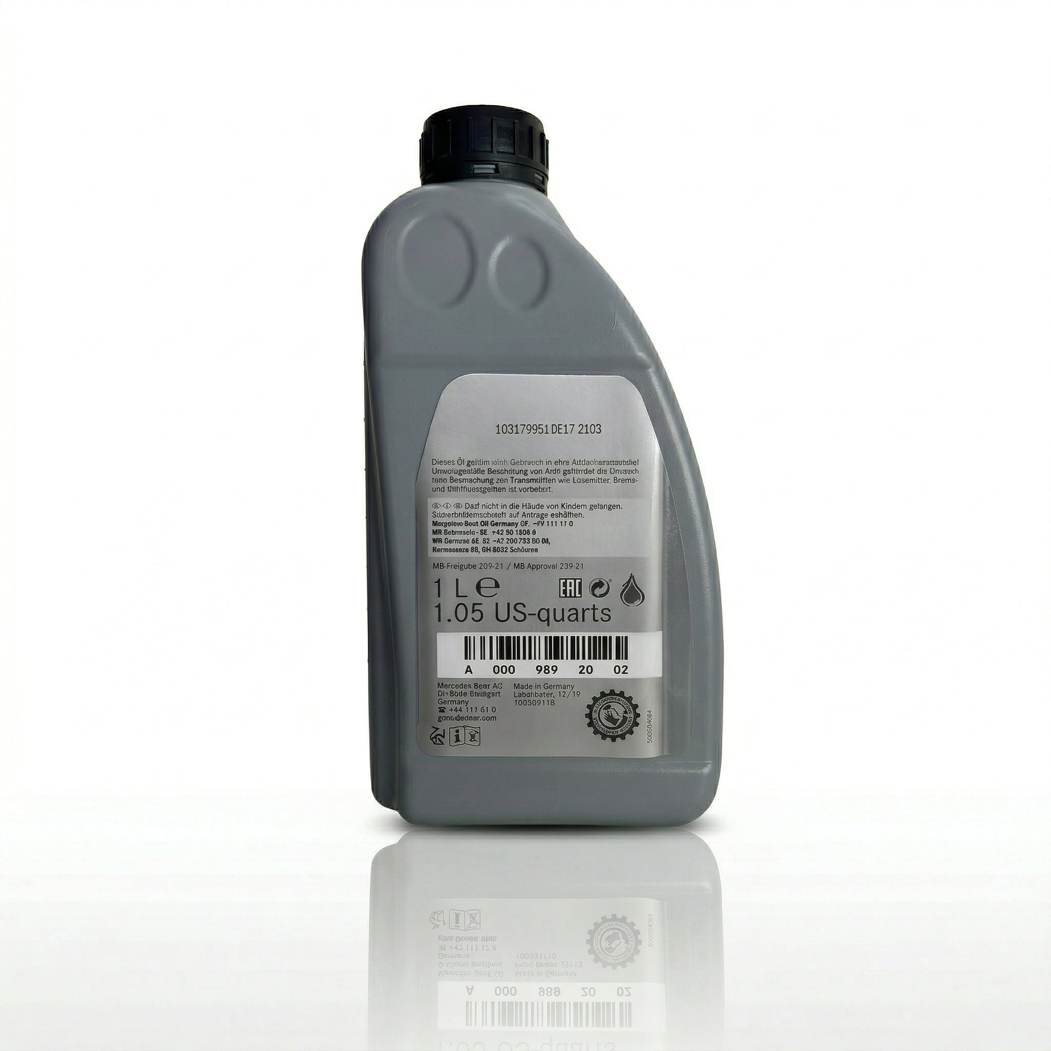 Mercedes-Benz Original Getriebeöl MB 239.21 – 1 L Flasche