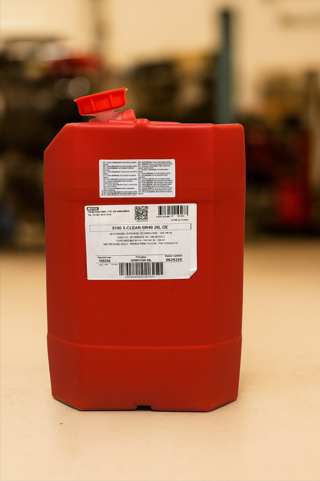MOTUL 8100 X-CLEAN 5W-40 – 20 L Rückseite